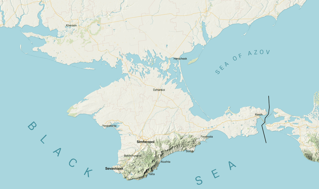 A map of Crimea and southern Ukraine. Illustration: UNITED24 Media A map of Crimea and southern Ukraine. Illustration: UNITED24 Media