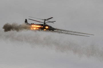 Ukrainian Forces Destroy Russian Ka-52 Helicopter Worth $16M With FPV Drone, Video Ukrainian Forces Destroy Russian Ka-52 Helicopter Worth $16M With FPV Drone, Video