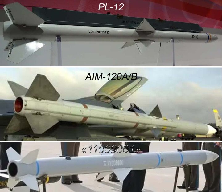 Comparación visual del PL-12, el AIM-120A/B y el nuevo misil aire-aire de Corea del Norte. (Fuente: KCNA) Comparación visual del PL-12, el AIM-120A/B y el nuevo misil aire-aire de Corea del Norte. (Fuente: KCNA)