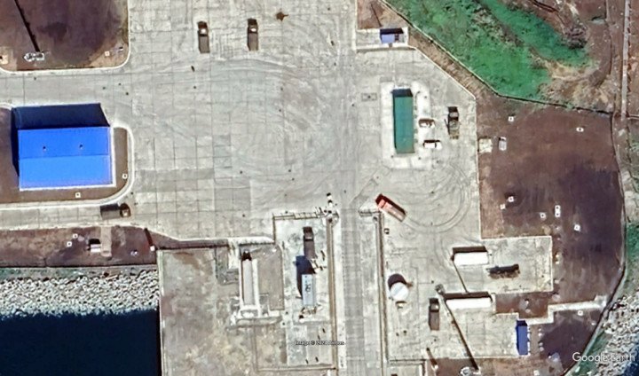 R-30 Bulava preparation process, satellite image. (Source: Defense Express) R-30 Bulava preparation process, satellite image. (Source: Defense Express)